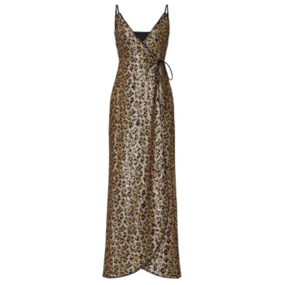 Aidan By Aidan Mattox
Leopard Sequin Sleeveless Wrap Dress size 2